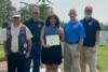 From left to right are:<br />BVA Veteran (1/8), Kevin Ayres (BVA VP), Kaelah Wallace, Myron Kyle (BVA President), and Richard Truman (BVA Board & Membership Chair)