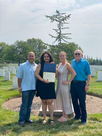 Kaelah Wallace with her parents and Great Grandfather